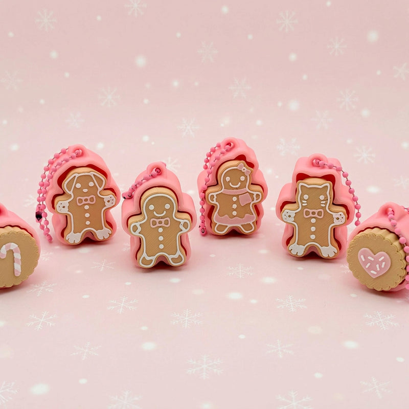 Festive Holiday Clicker Keychain | Fidget Clickers | Desk Fidget and Keychains