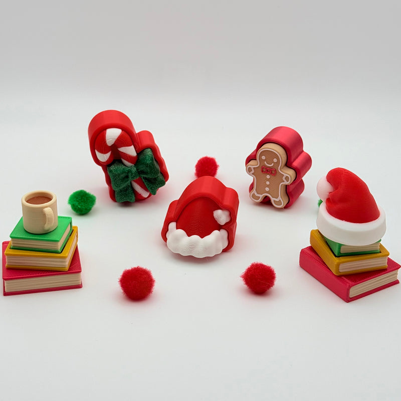 Festive Holiday Clickers | Fidget Clickers | Desk Fidget and Keychains