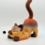 Stretchy Kitty Phone Holder | 3D Printed | Statue Collectible for Desk Decoration