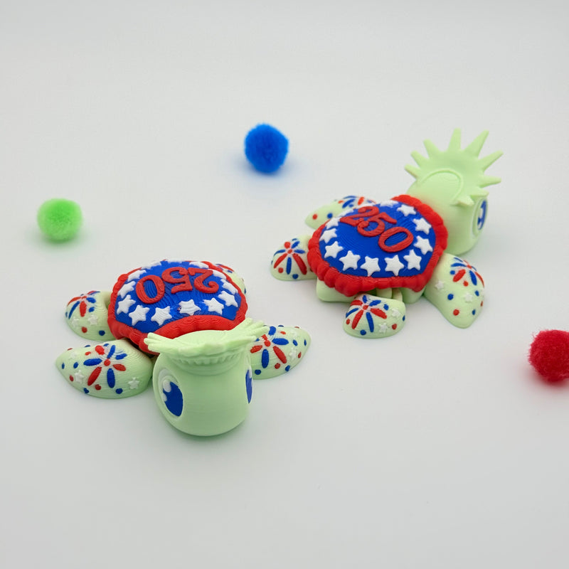 Baby Turtles | 3D Printed | Articulated Collectible for Desk Decoration | Zodiac