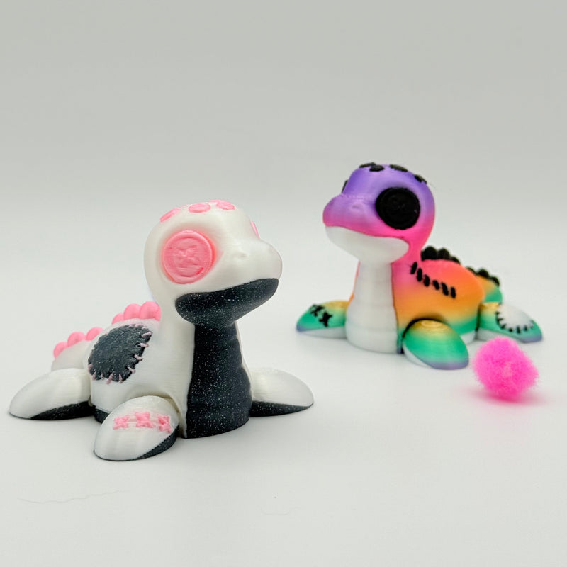 Spooky Patchwork Baby Nessie | 3D Printed |