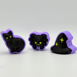 Spooky Halloween Clickers | Fidget Clickers | Desk Fidget and Keychains Cryptid Book Cat Dragon