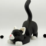 Stretchy Kitty Phone Holder | 3D Printed | Statue Collectible for Desk Decoration