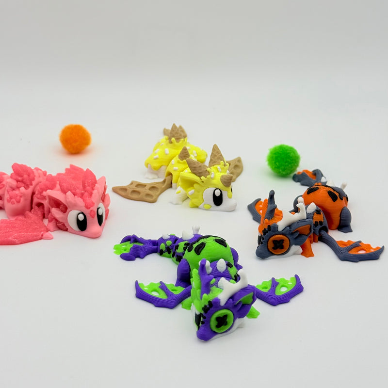 Baby Munchkin Dragons | 3D Printed | Articulated Collectible for Desk Decoration