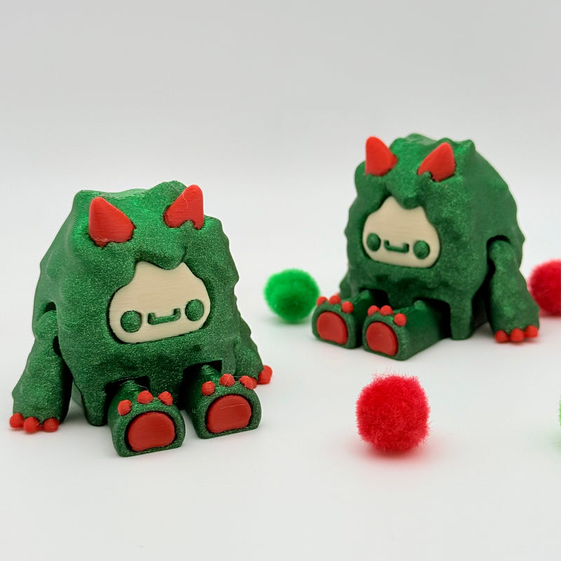 Baby X Bigfoot Yeti | 3D Printed Articulated Collectible for Desk Decoration Ornaments Articulating Nature Raspberry Lemon