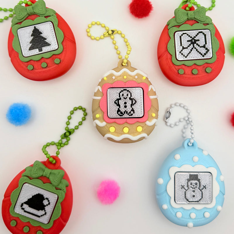 Festive Holiday V-Pet Keychain Clickers | Fidget Clickers