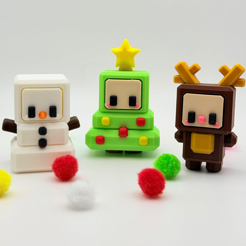 Festive Holiday Bit Clickers | 3D Printed | Fidget Clickers