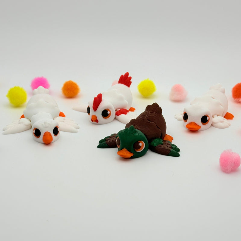 Mini Birds | 3D Printed | Articulated Collectible for Desk Decoration living statue Goose Nature Ornaments
