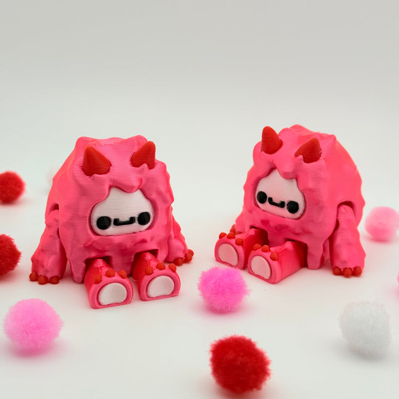 Baby X Bigfoot Yeti | 3D Printed Articulated Collectible for Desk Decoration Ornaments Articulating Nature Raspberry Lemon