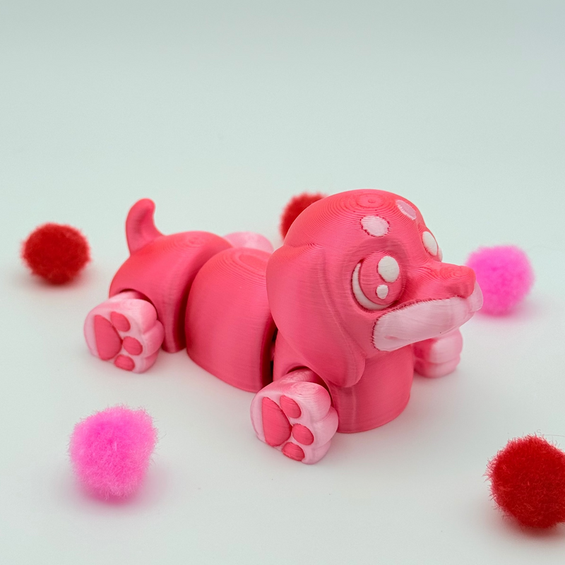 Cute Dachshund | 3D Printed | Articulated Collectible for Desk Decoration Dog