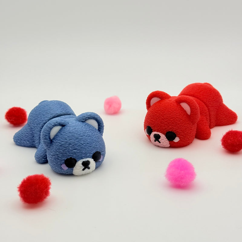 Fuzzy Teddy Bears | 3D Printed Valentine Collectible