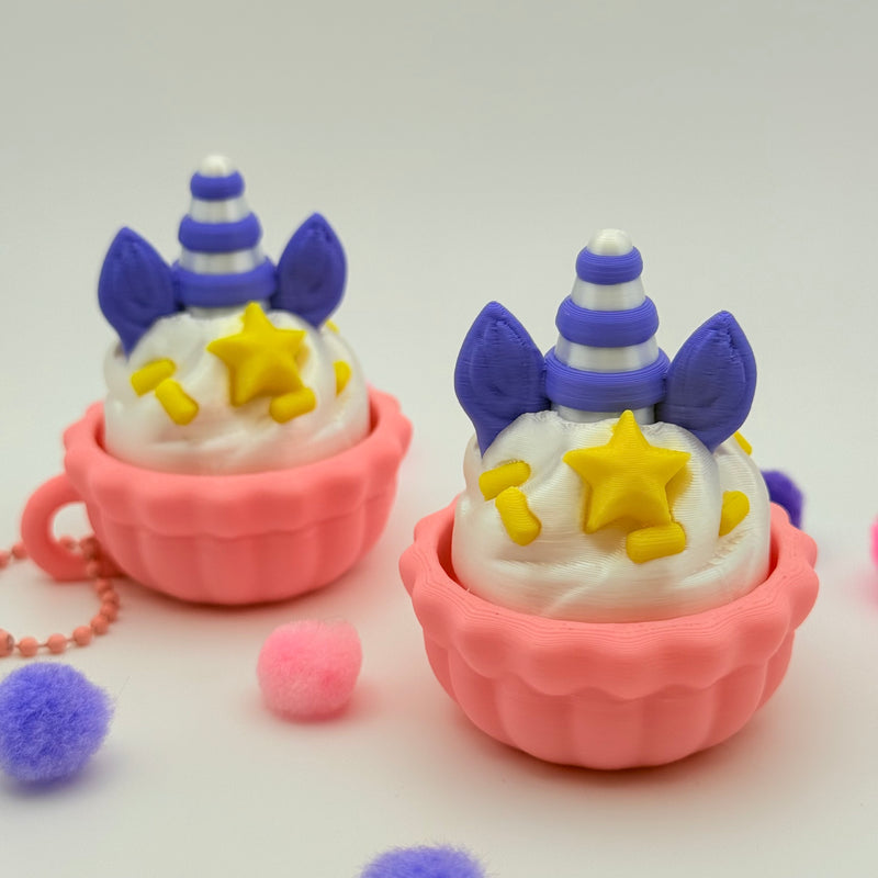 Unicorn Cupcake Clicker | Fidget Clickers Keychains