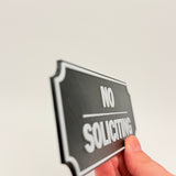 No Soliciting Sign | 3D Printed Sign