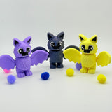 Baby Floof Bats | 3D Printed | Articulated Collectible for Desk Decoration Halloween Spooky
