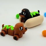 Baby Hotdog Dachshund | 3D Printed | Articulated Collectible for Desk Decoration
