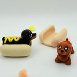 Baby Hotdog Dachshund | 3D Printed | Articulated Collectible for Desk Decoration