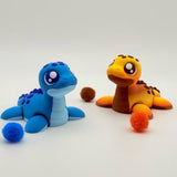 Baby Plushy Nessie | 3D Printed | Articulated Collectible for Desk Monster Decor Nature