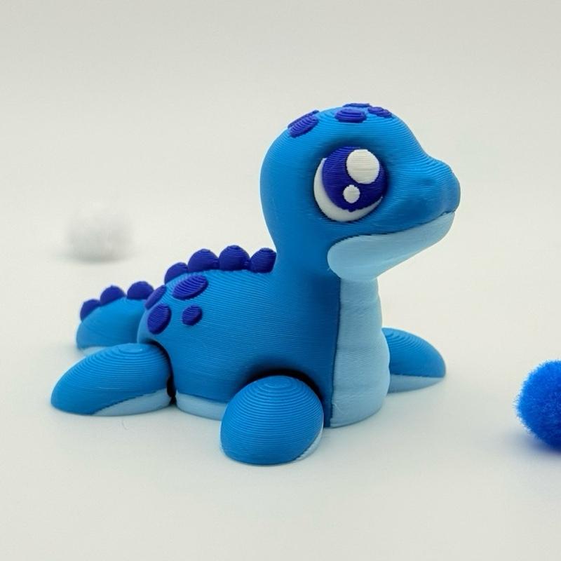 Baby Plushy Nessie | 3D Printed | Articulated Collectible for Desk Monster Decor Nature