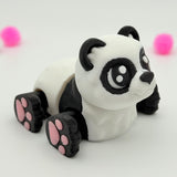 Bear Cub Set of 3 | 3D Printed | Articulated Collectible for Desk  Monster Decor Nature Panda Polar Brown