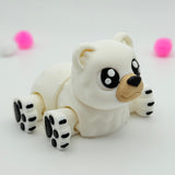 Bear Cub Set of 3 | 3D Printed | Articulated Collectible for Desk  Monster Decor Nature Panda Polar Brown
