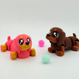 Cute Baby Dachshund | 3D Printed | Articulated Collectible for Desk Decoration Dog