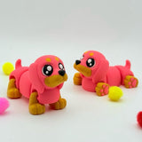 Cute Baby Dachshund | 3D Printed | Articulated Collectible for Desk Decoration Dog