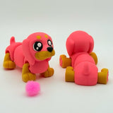 Cute Baby Dachshund | 3D Printed | Articulated Collectible for Desk Decoration Dog