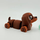 Cute Baby Dachshund | 3D Printed | Articulated Collectible for Desk Decoration Dog