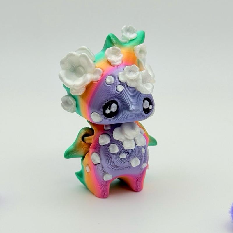 Cherry Blossom Pixie | 3D Printed | Articulated Collectible for Desk Decoration Nature Ornaments