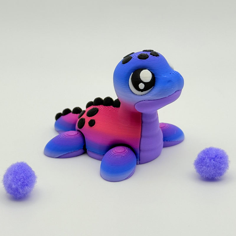 Baby Plushy Nessie | 3D Printed | Articulated Collectible for Desk Monster Decor Nature